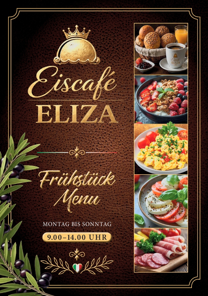 Frühstückskarte Seite 1 (Cover / Zeiten)