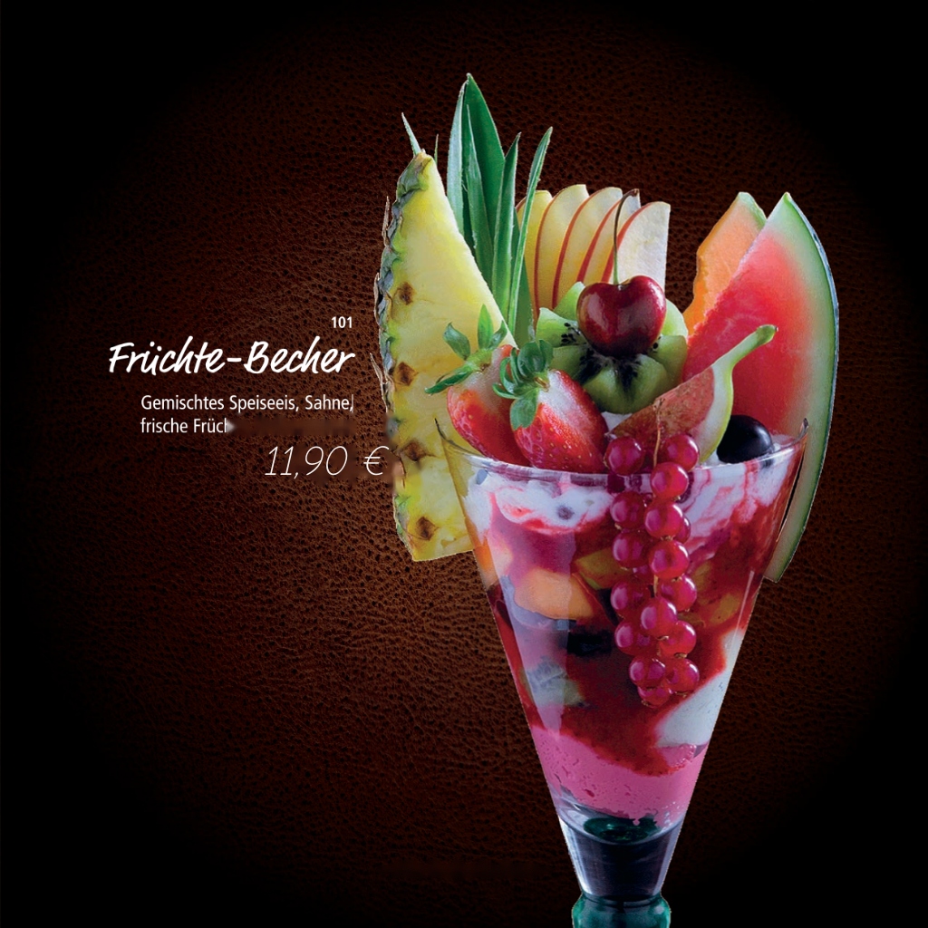 Eisbecher-Spezialitäten (Früchte-Becher)