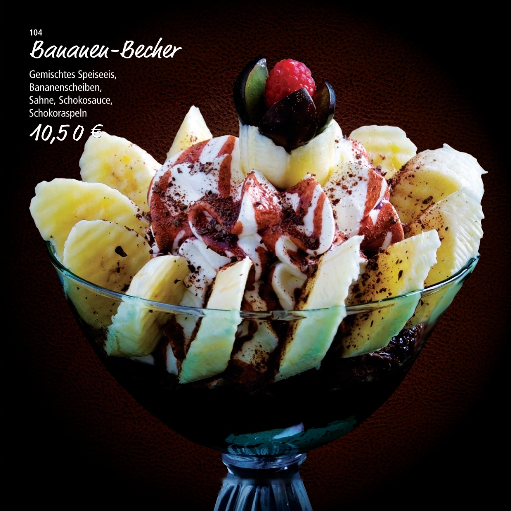 Eisbecher-Spezialitäten (Bananen-Becher)